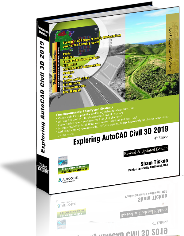 Exploring AutoCAD Civil 3D 2019 Textbook