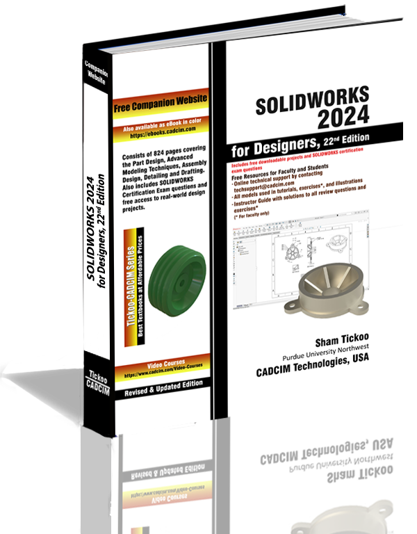 SOLIDWORKS 2024 for Designers Book By Prof. Sham Tickoo and CADCIM